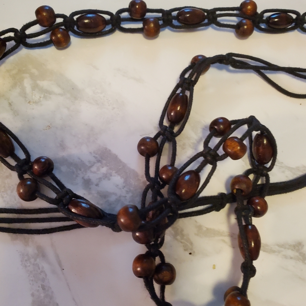 Set Of Two Rope With Beads Belts, One SIZE - Picture 6 of 8